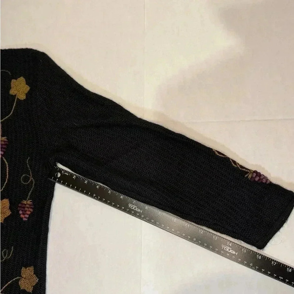 Pichincha Peru Womens Cardigan Sweater Alpaca Size Small Black‎ - Picture 8 of 8